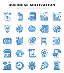 Business Motivation Two Color icons. Vector Two Color illustration.