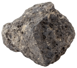basalt rock isolated on a white background