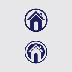 Roof Line Real Estate Logo with Clean Design