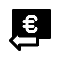 Obraz premium Euro Symbol with Arrow Indicating Financial Transaction Concept