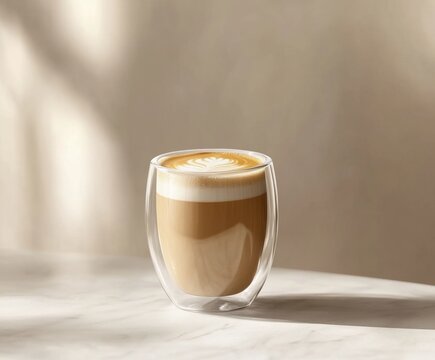 Latte art in double-walled glass (1)