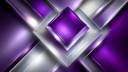 Purple  Silver Geometric Abstract Background.