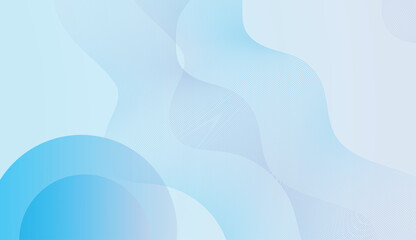 Abstract Composition of Flowing Blue Shapes