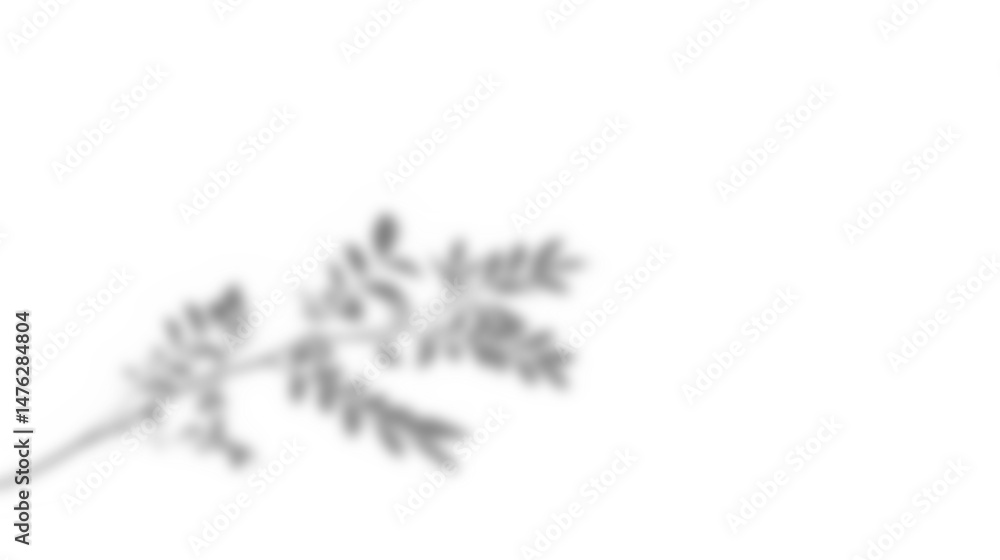 Poster Leaf shadow overlay effect mockup with blurred leaves and foliage branch creating natural artistic look for design backgrounds and creative presentations