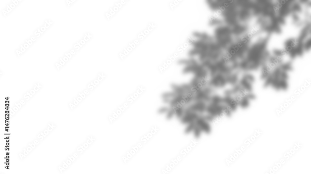 Leinwandbilder leaf shadow overlay effect mockup with blurred leaves and foliage branch creating natural artistic l