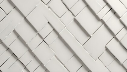 A clean, white, geometric texture with a diagonal pattern and rectangular shapes for a modern look.