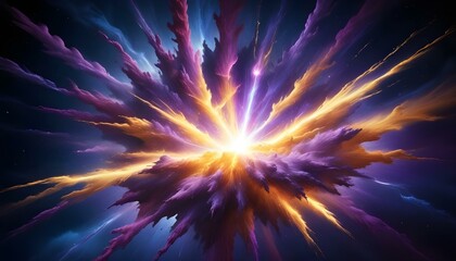 Fototapeta premium A stunning visual representation of a cosmic explosion, showcasing vibrant colors and energy.