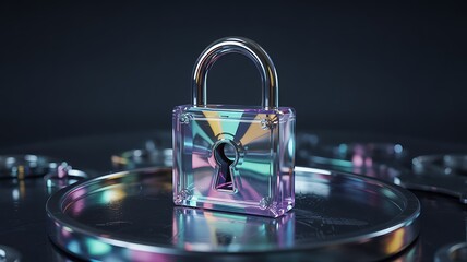 Unlocking Digital Security A Transparent Look at Modern Cybersecurity Through a Futuristic Padlock