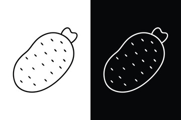Sweet Potato Line Art Vector. Clean, Simple Icons for Logo Design