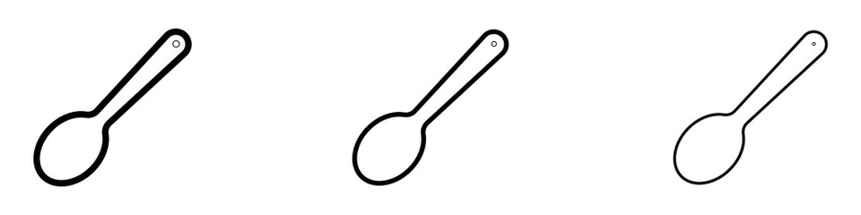 Spoon icons. modern minimalist symbol outline vector flat style