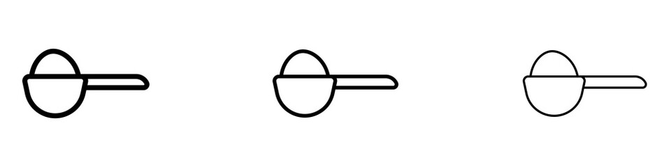 Scoop icons. modern minimalist symbol outline vector flat style