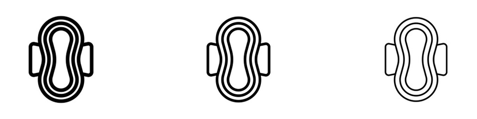 Sanitary pad icons. modern minimalist symbol outline vector flat style © Vince