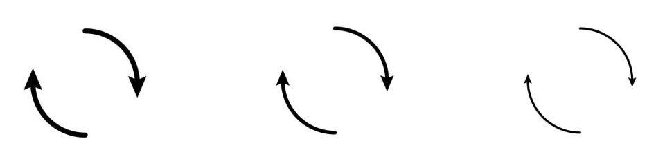 Reload button icons. modern minimalist symbol outline vector flat style