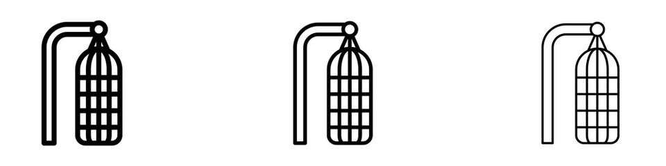 Punching bag icons. modern minimalist symbol outline vector flat style