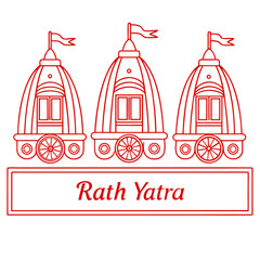 lettering,happy,rath,yatra,chariot,line,art,design,vector,illustration,poster,hindu,temple,culture,festival,india,drawn,spiritual,religion,devotion,celebration,lord,graphic,flat,color,style,holiday,cr