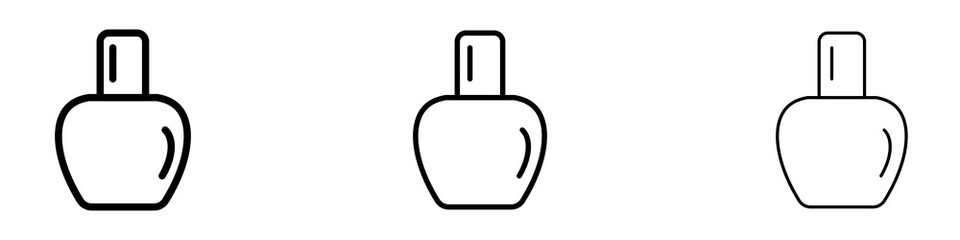 Fototapeta premium Nail polish icons. modern minimalist symbol outline vector flat style