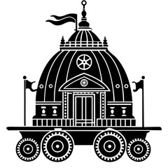 Spiritual and colorful festival art honoring lord jagannath and the rath yatra ceremony