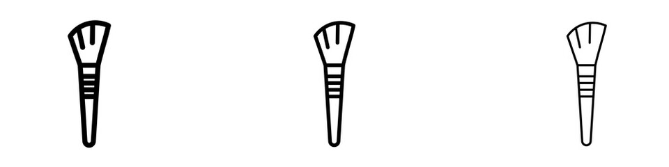 Makeup brush icons. modern minimalist symbol outline vector flat style