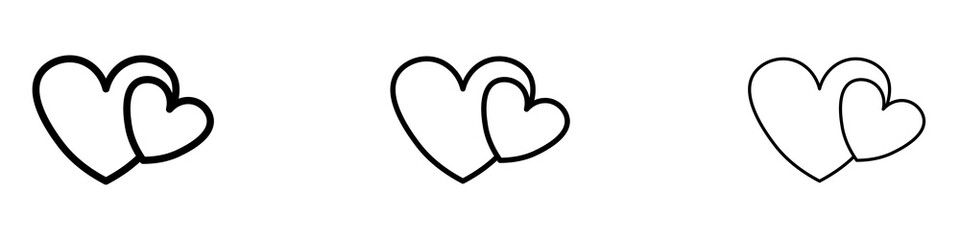 Love icons. modern minimalist symbol outline vector flat style
