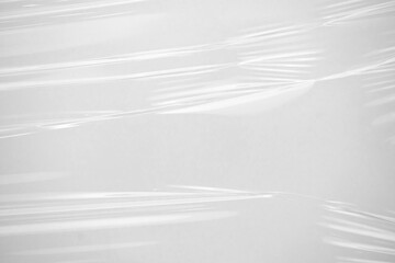 Plakat Abstract white plastic film wrap texture background