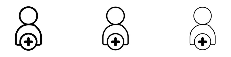 Follower icons. modern minimalist symbol outline vector flat style