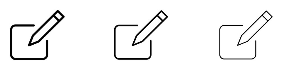 Edit icons. modern minimalist symbol outline vector flat style