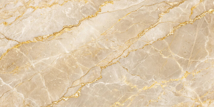 Elegant beige marble surface streaked with shimmering gold veins, evoking warmth and luxury in a natural, sophisticated stone texture