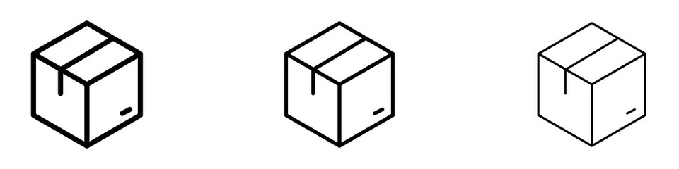 Boxes icons. modern minimalist symbol outline vector flat style