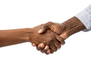 Handshake between Two People Signifying Agreement and Collaboration in Professional Business Setting