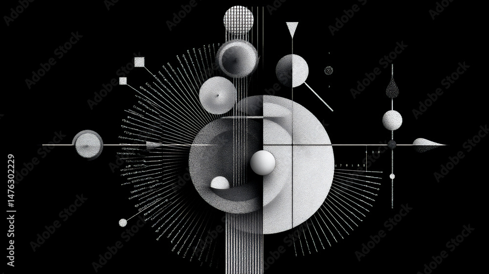 Poster an abstract representation of a musician created using musical terms and symbols arranged to suggest