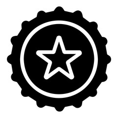 bottle cap Solid icon