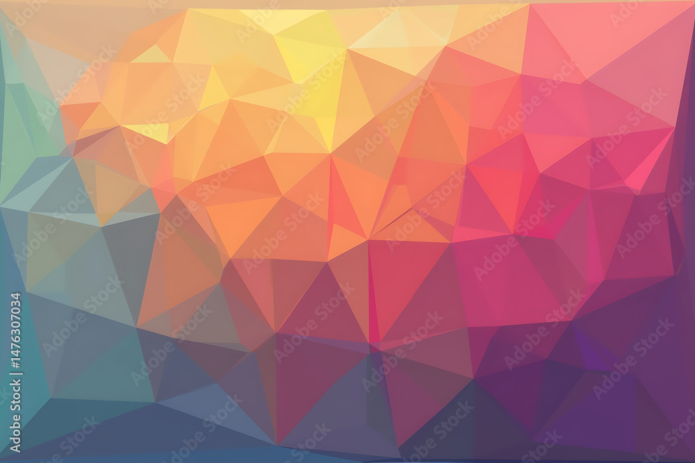 Poster abstract colorful geometric polygonal background suitable for modern design and presentations