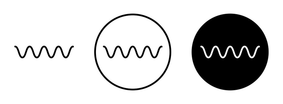 Wave sine flat illustration of vector icon on white background.