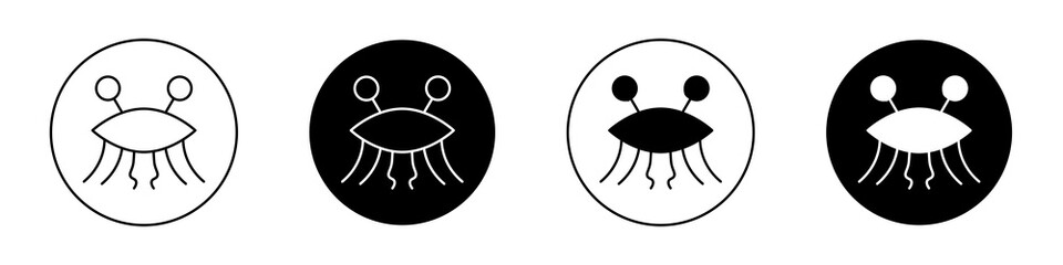 Spaghetti Monster Flying flat illustration of vector icon on white background.