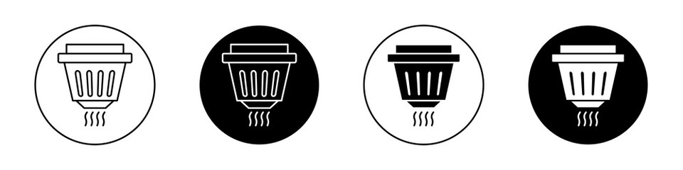 Sensor smoke flat illustration of vector icon on white background.