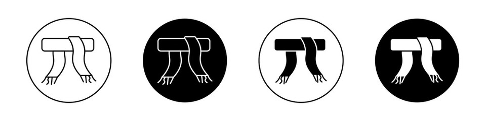 Scarf flat illustration of vector icon on white background.