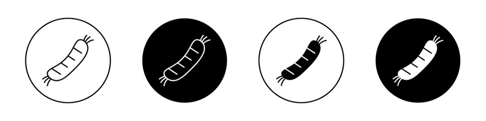 Sausage flat illustration of vector icon on white background.