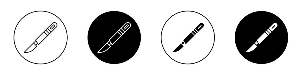 Scalpel flat illustration of vector icon on white background.