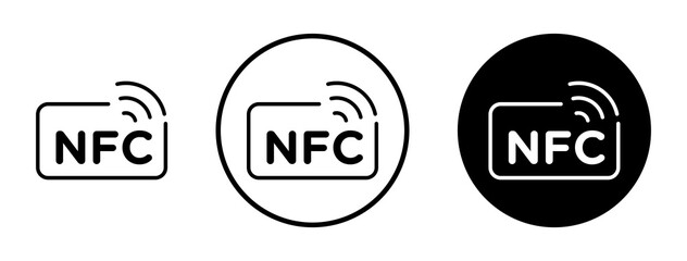 Nfc flat illustration of vector icon on white background.