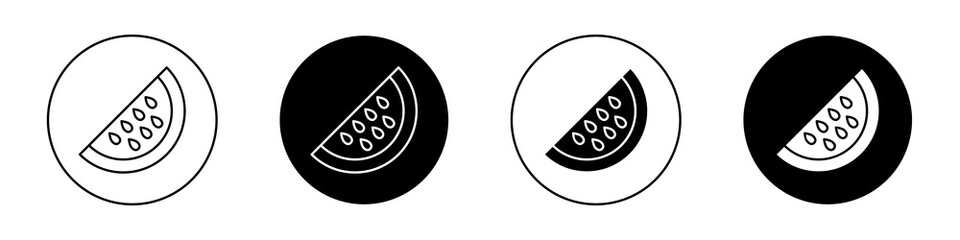 Melon flat illustration of vector icon on white background.