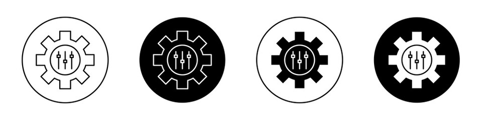 Mass customization flat illustration of vector icon on white background.