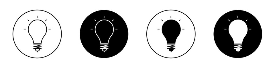 Lightbulb flat illustration of vector icon on white background.