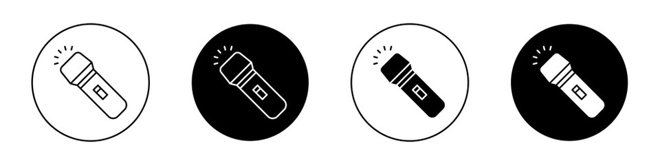 Flashlight flat illustration of vector icon on white background.