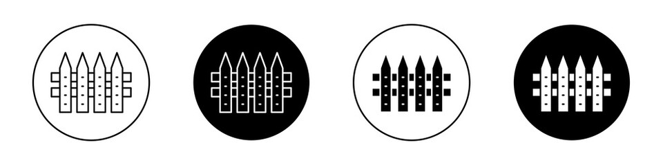Fence flat illustration of vector icon on white background.