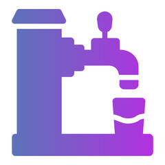 beer tap Gradient icon
