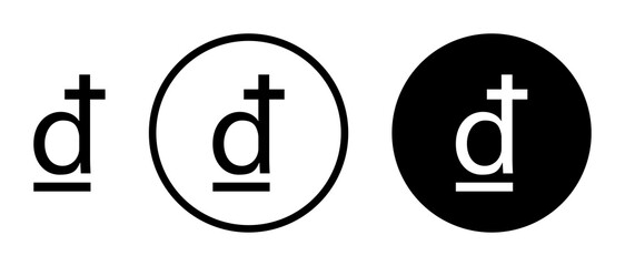 Dong flat illustration of vector icon on white background.