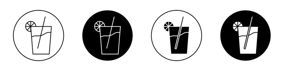 Citrus Glass flat illustration of vector icon on white background.