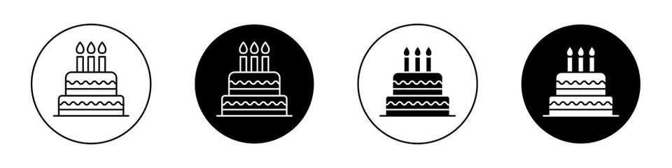 Cake flat illustration of vector icon on white background.