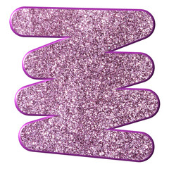 Glitter zig zag