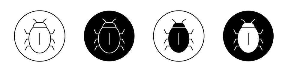Bugs flat illustration of vector icon on white background.
